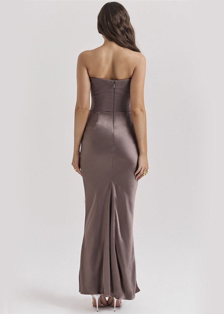 Robe longue bustier sexy élégante soirée