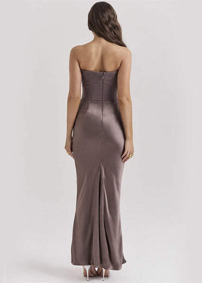 Robe longue bustier sexy élégante soirée