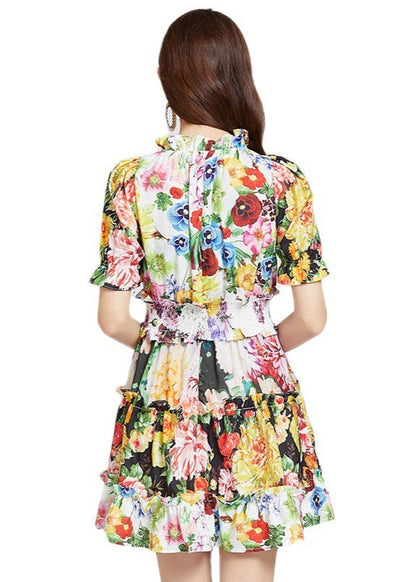 Robe Courte Femme Imprimé Fleuri