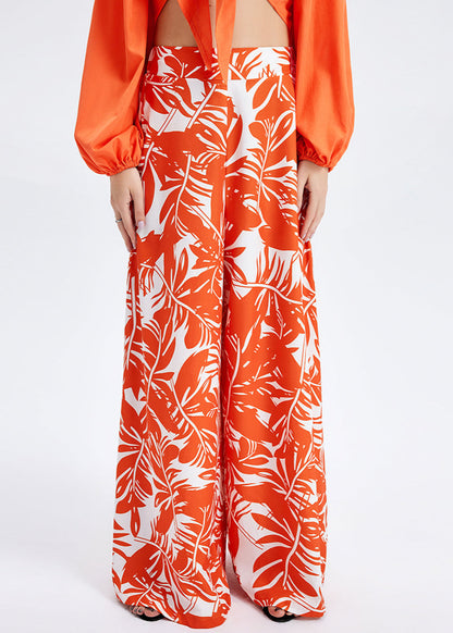 Ensemble Femme 2 Pièces – Haut Noué & Pantalon Imprimé