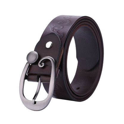 Ceinture fine cuir embossé élégant