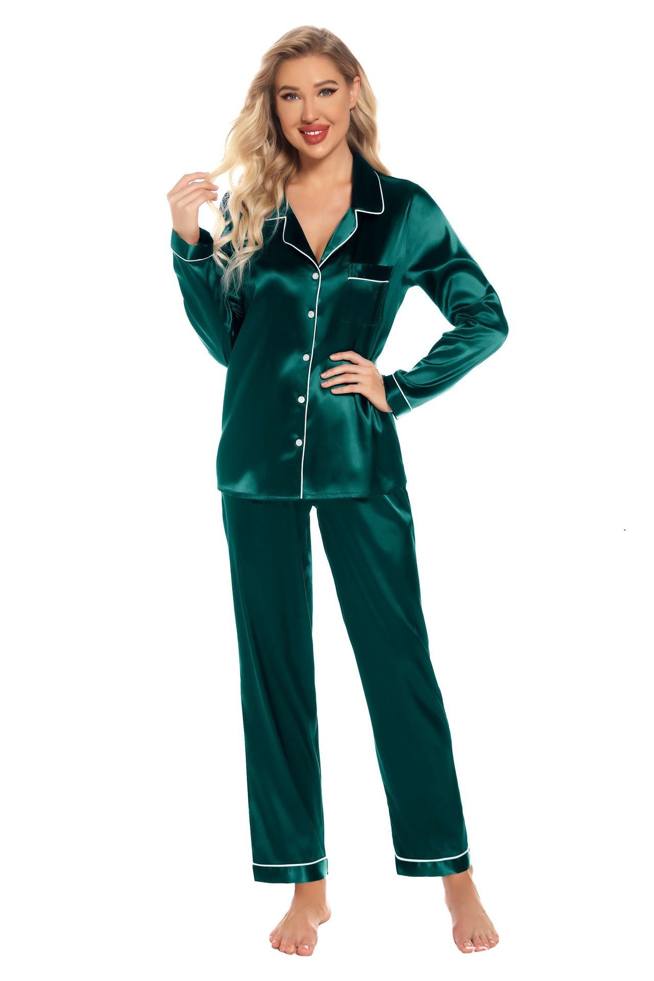 Ensemble pyjama satiné luxueux
