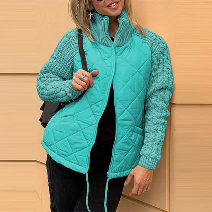 Veste matelassée zippée col montant